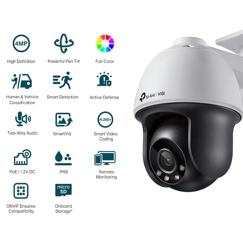 TP-Link Vigi C540 4MP 4mm Outdoor Full-Color PT Network Camera - image 2