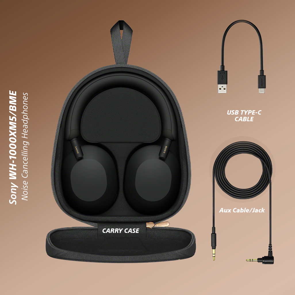Sony WH1000XM5 (Black) Noise-Cancelling BT Headphones