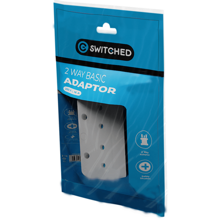 SWITCHED  2 Way Adaptor - White - image 2