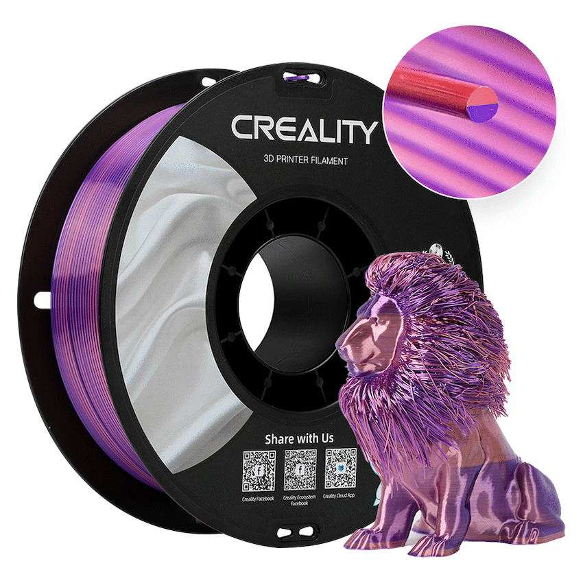 Creality Dual Silk Filament PLA Pink-Purple 1kg - image 2