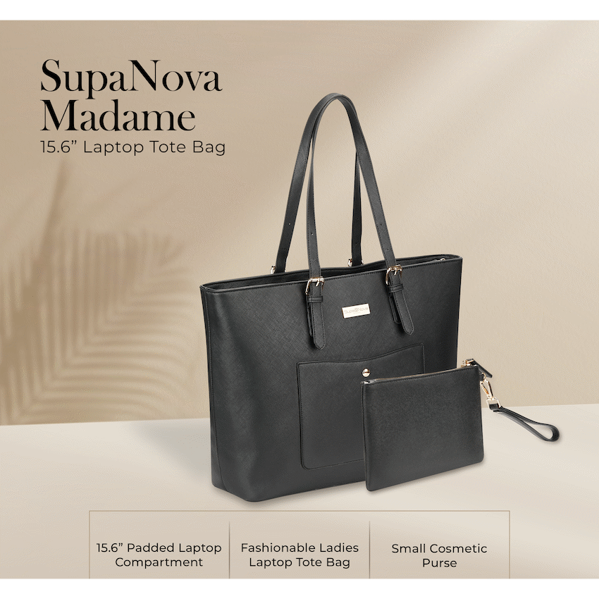 Supanova Madame 15.6" Laptop Tote Bag Black - image 2