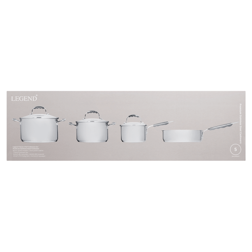 Legend Classic Chef 7 Piece Stainless Steel Cookware Set - image 2