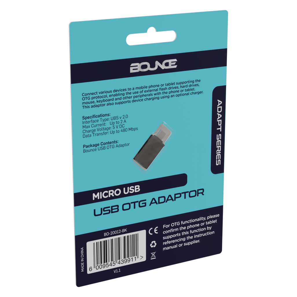 Bounce Adapt Series Micro USB OTG Adaptor