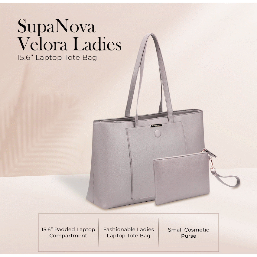 Supanova Velora Ladies 15.6" Laptop Tote Bag Blush Purple - image 2