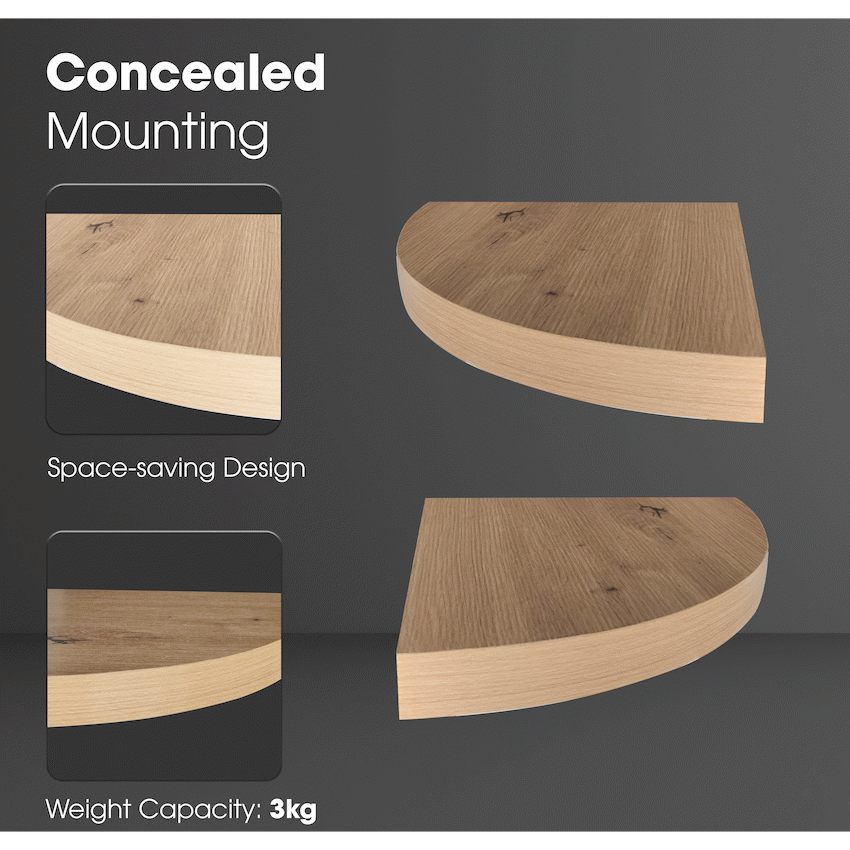 Everfurn Arched Floating Corner Wall Shelf - image 2