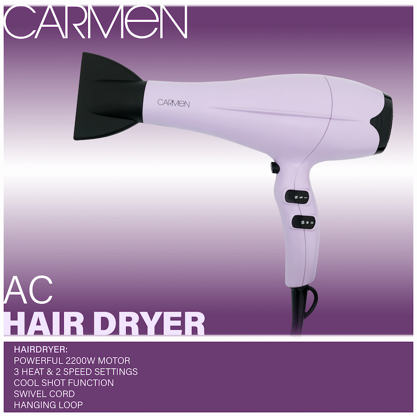 Carmen Colours 2200w AC Hair Dryer - image 2