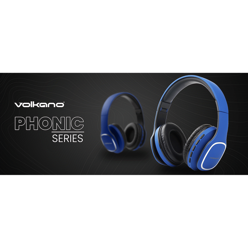 Volkano Phonic Series Bluetooth Full Size Headphones - Blue - image 2
