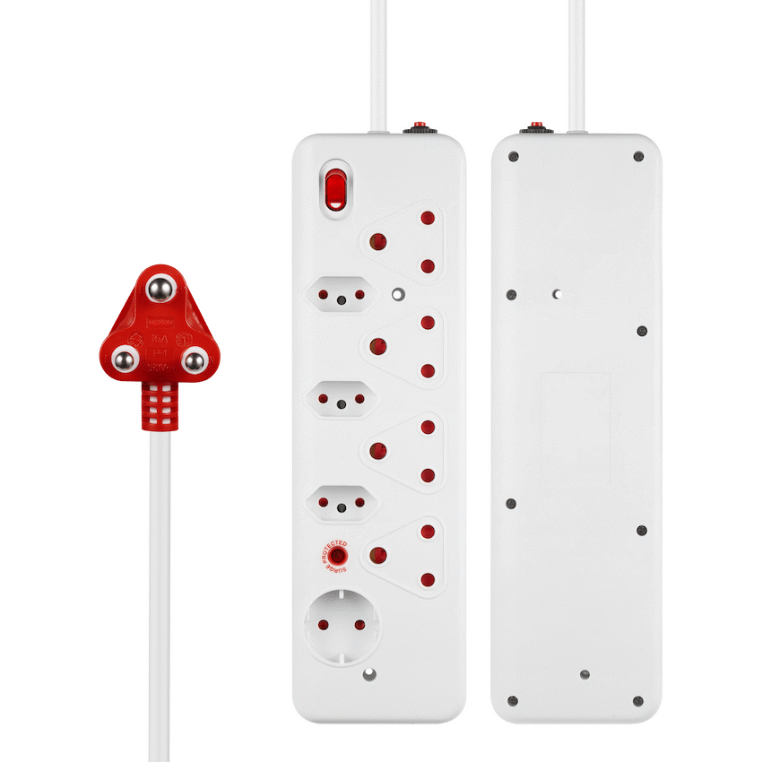 Nexon 8 Way  Medium Surge Multiplug 0.5M - White - image 2