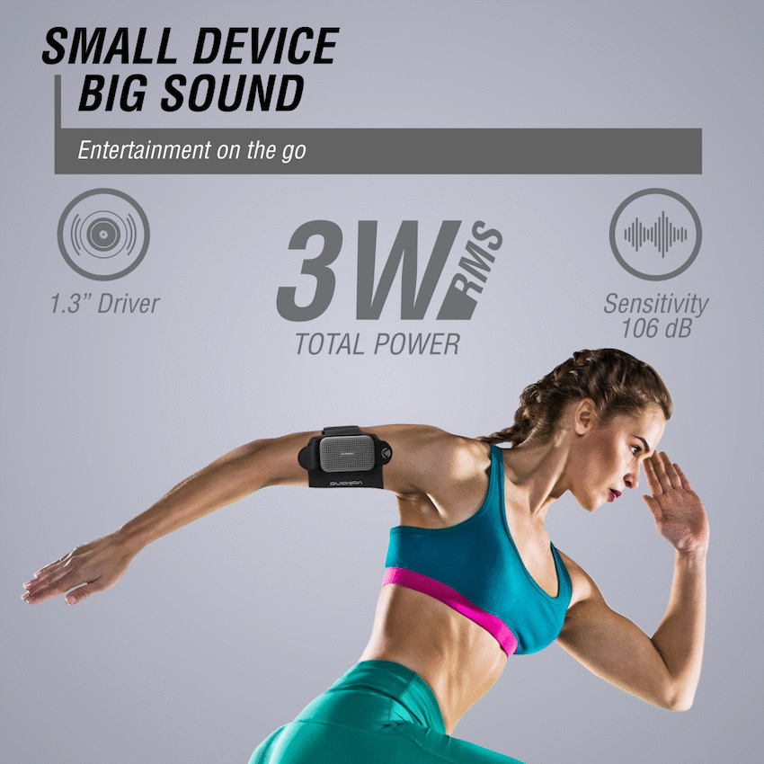 Volkano Pumped Series Wearable Speaker with Armband - Blue/Green - image 2