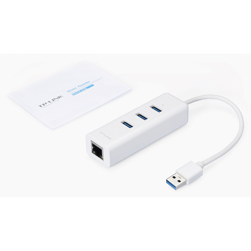 TP-Link UE330 USB 3.0 to Gigabit Ethernet Network Adapter with 3-Port USB 3.0 Hub - image 2