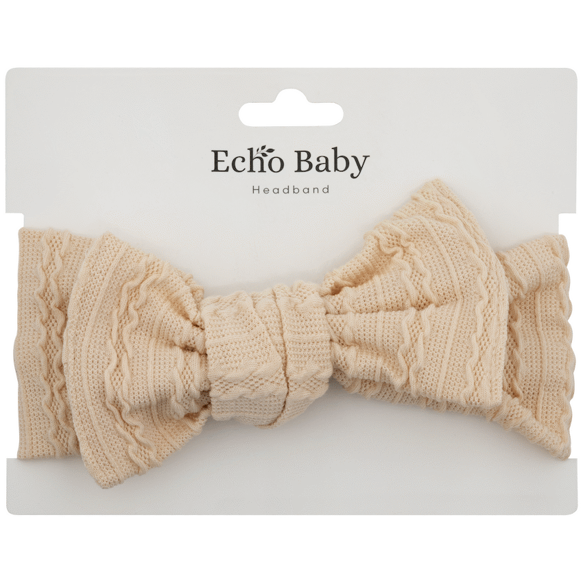 Echo Baby Bow Headband - Sand - image 2