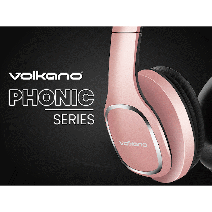 Volkano Phonic Series Bluetooth Full-Size Headphones - Rose Gold - image 2
