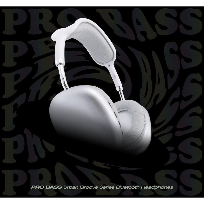 Pro Bass Urban Groove Series Bluetooth Headphones  - White - image 2