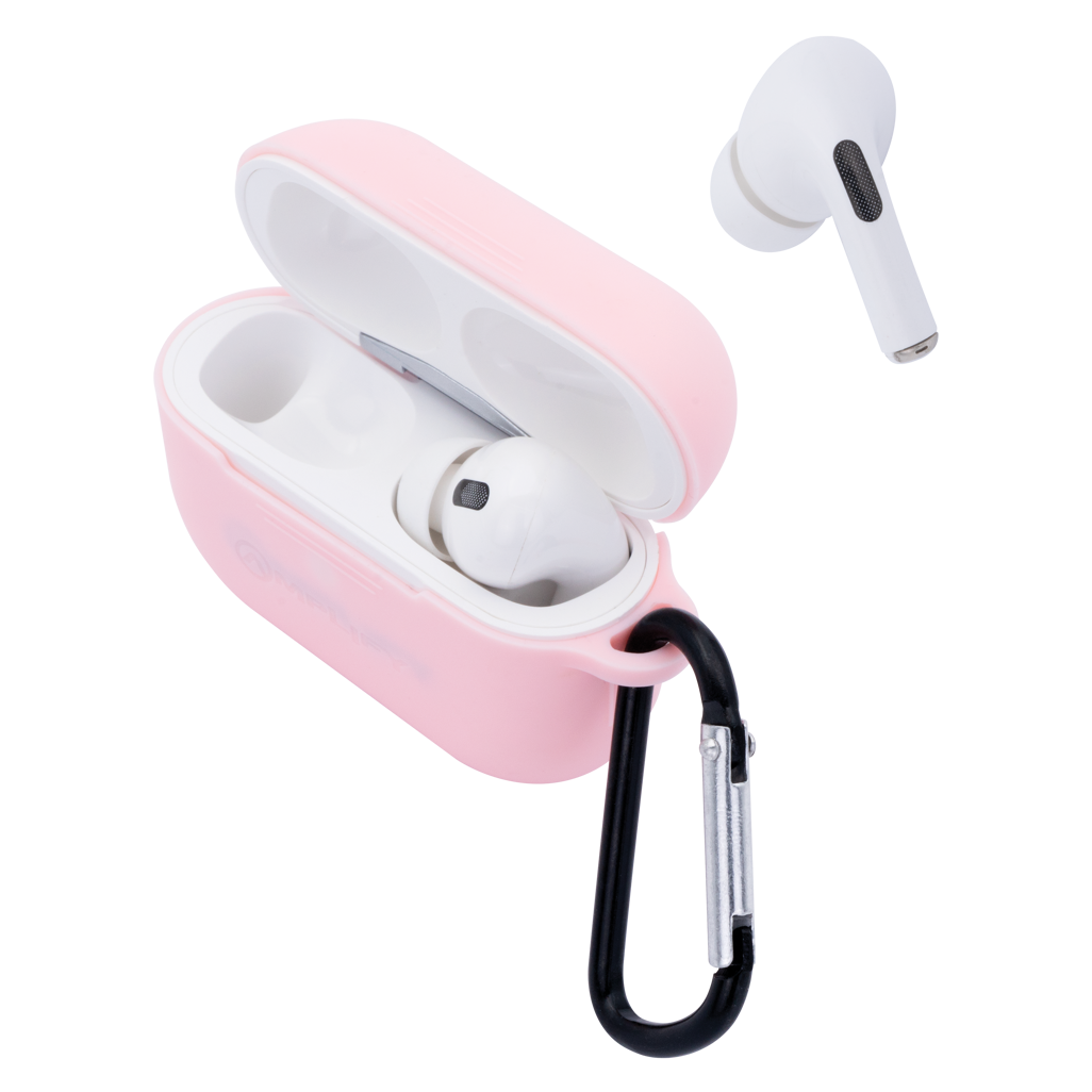 Amplify Note X Series TWS Earphones - White Case + Pink Cover