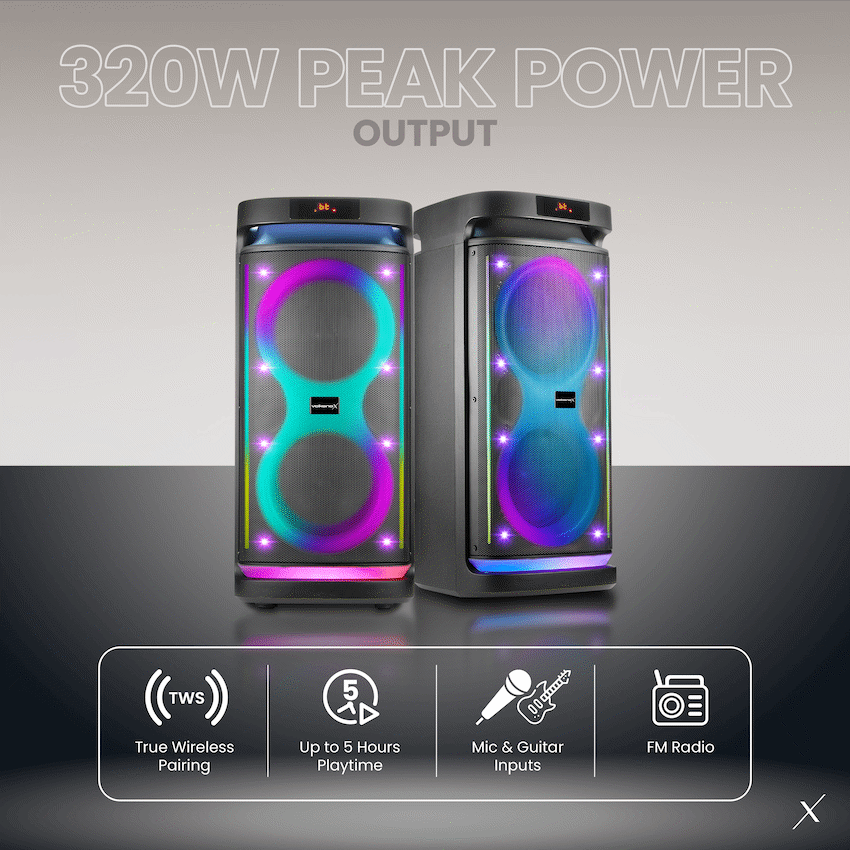 VolkanoX Paramount Series 8" Bluetooth Party Speaker - 80w - image 2