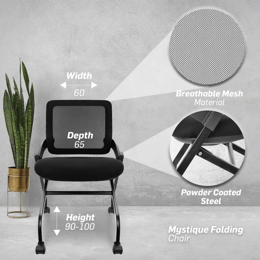 Everfurn Mystique Foldable Mid-Back Office Chair - image 2