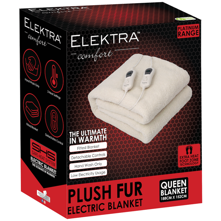 Elektra Comfort Electric Blanket - Queen - Fur - image 2