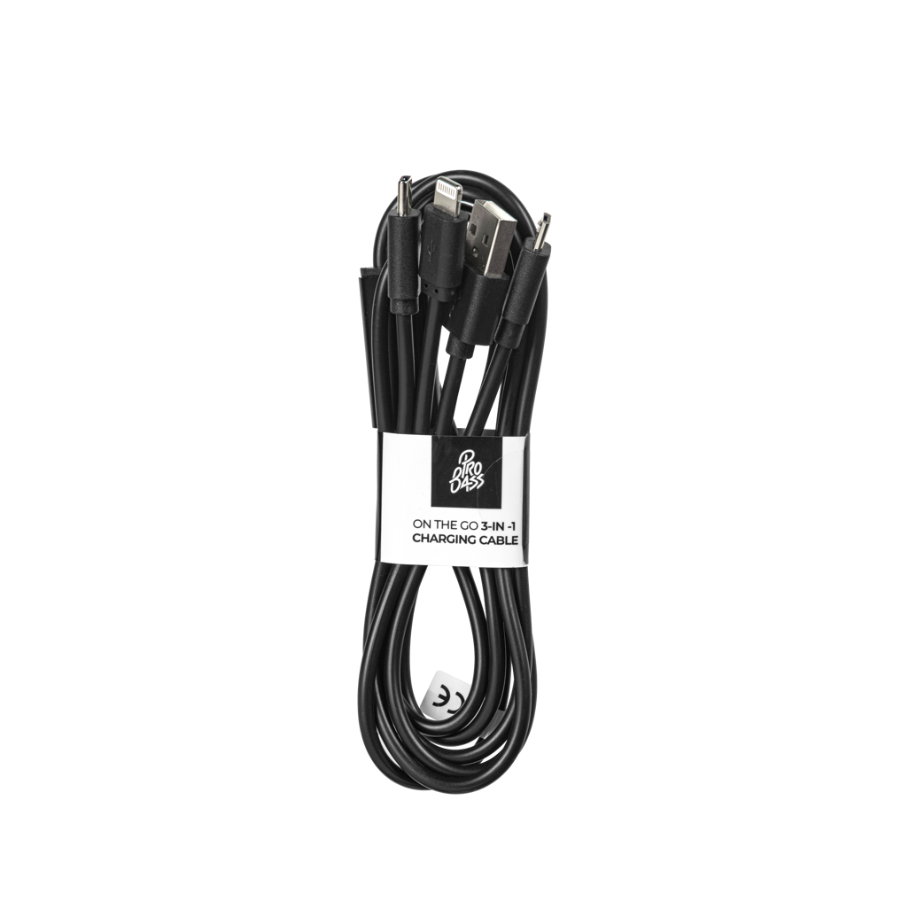 Pro Bass on the Go 3-in-1 Charging Cable