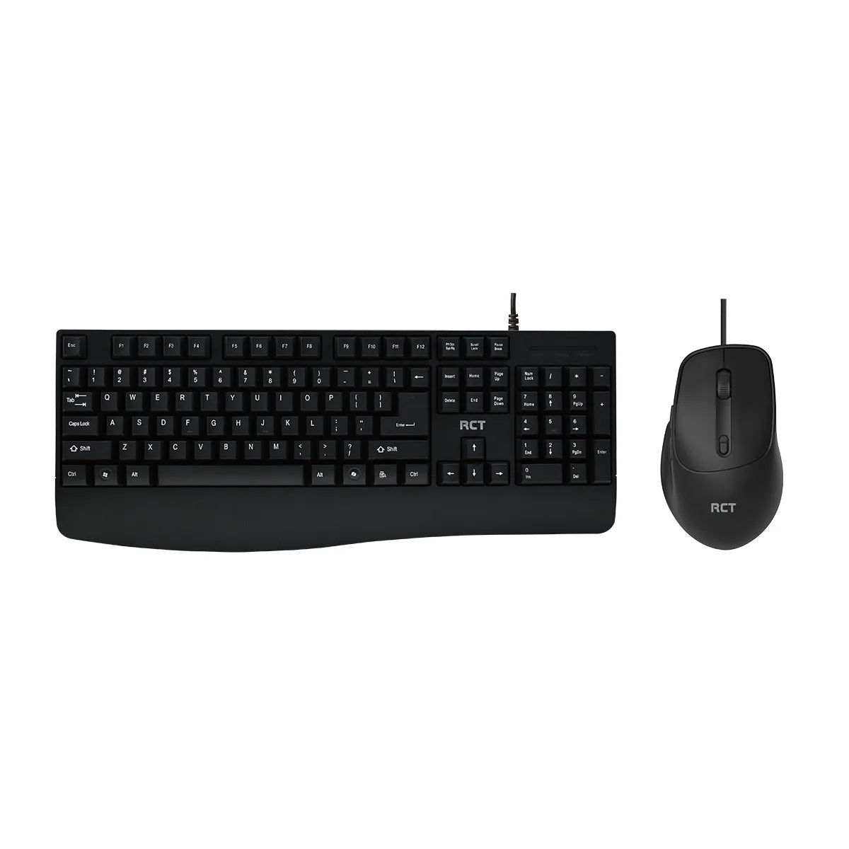 RCT Wired USB Keyboard & Mouse Combo | 104-Key Membrane Keyboard | AI Tool Key | Optical Mouse; 1000-3200 DPI - image 3