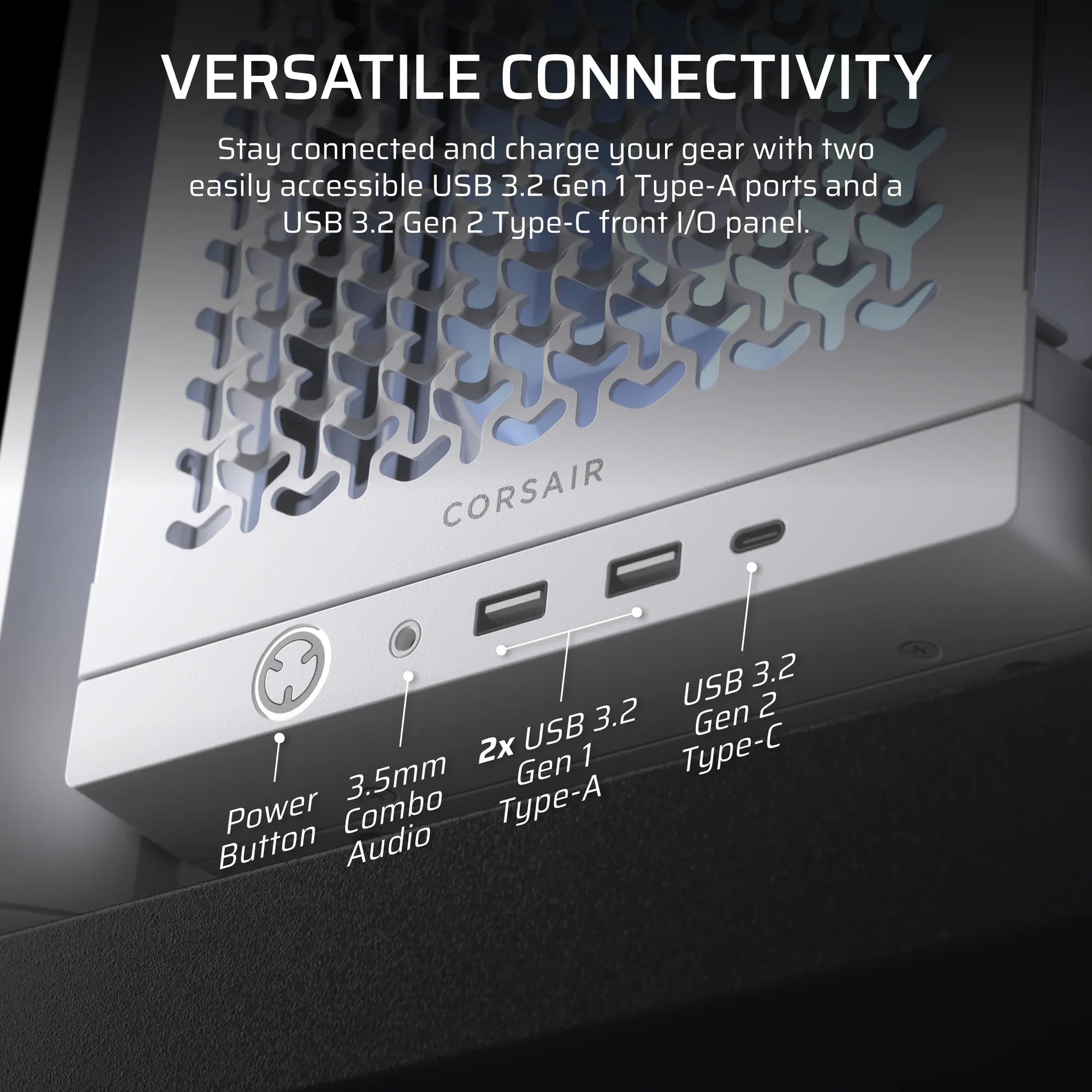 FRAME 4000D RS ARGB White Mid-Tower PC Case; 2x 3.5'' |  2x 2.5'' Drive Bays; Up to 360mm Radiator; 3x RS ARGB PWM Fans;