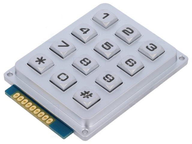 METAL MATRIX 3X4 12 KEY NUMERIC KEYPAD