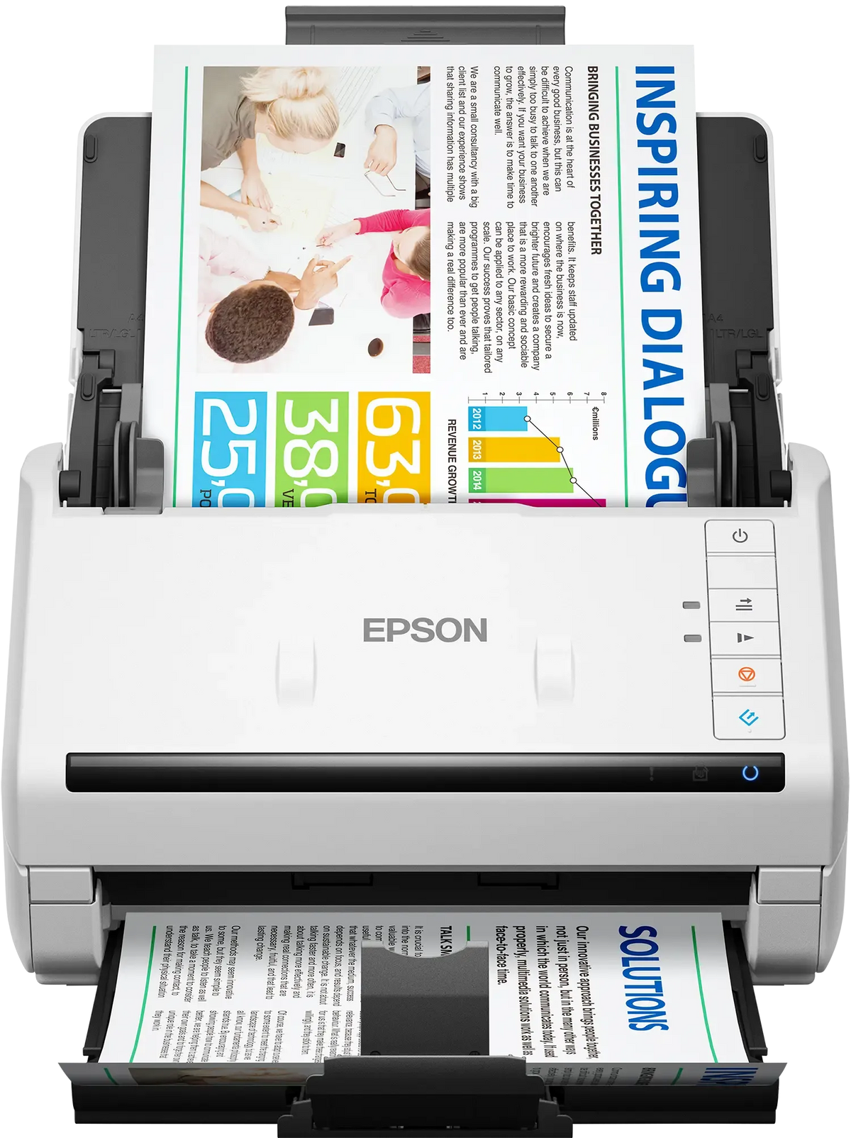 Epson WorkForce DS-530III-Sheetfeed;A4 A3 with stitching; Duplex; 600x600DPI; 40ppm; Single Pass Dual;Daily Duty Cycle 6500.USB