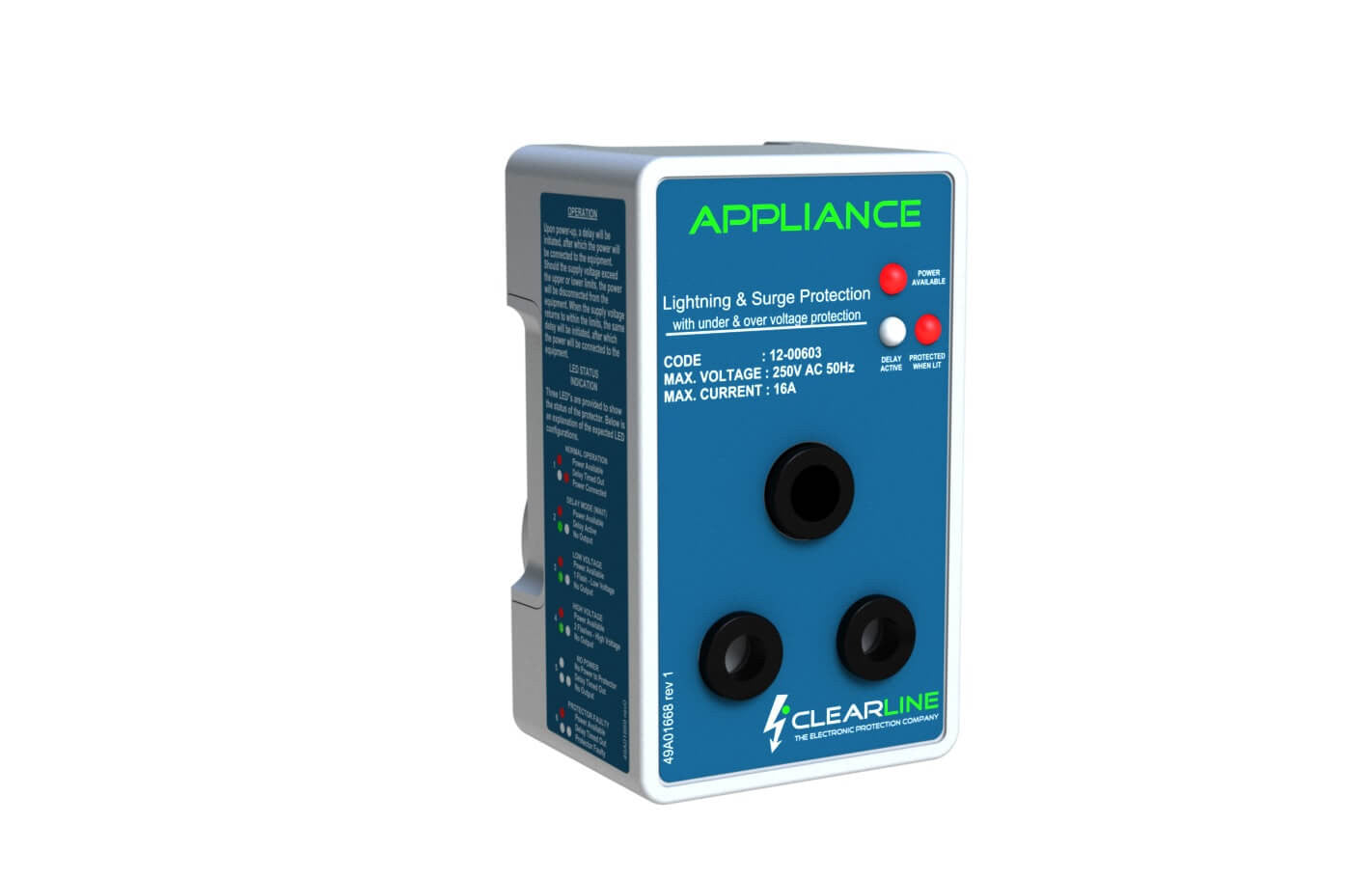 Clearline Appliance Surge and Lightning Protector