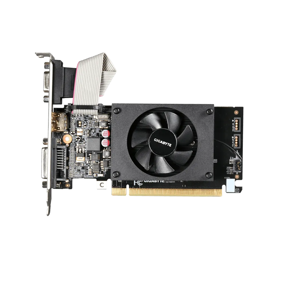 GIGABYTE Graphics nVidia GeForce® GT 710 2GB GDDR3 64Bit . 1x Dual-Link DVI-D; 1x HDMI; 1x VGA; Low Profile - image 8