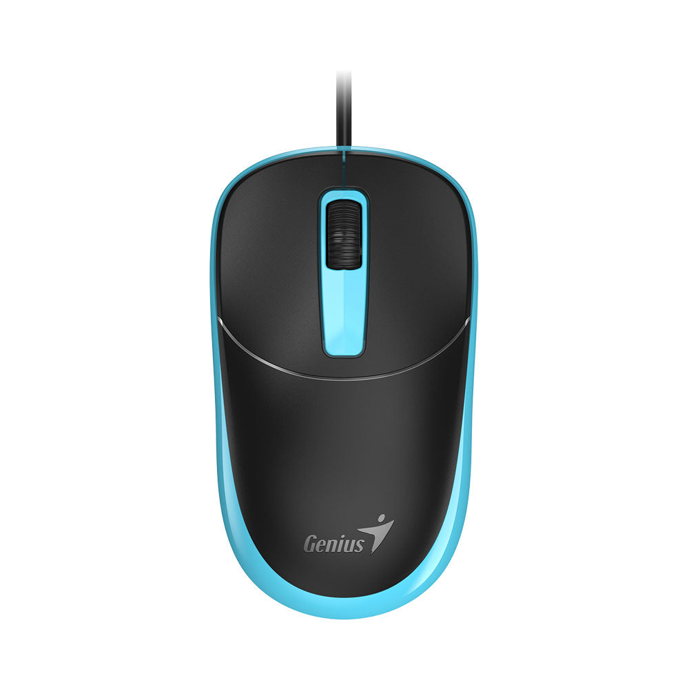 GENIUS DX-123 1.5M USB CLASSIC OPTICAL MOUSE - BLACK/BLUE