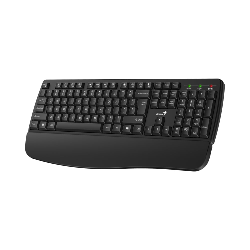 GENIUS 2.4GHZ WIRELESS PALM REST KEYBOARD