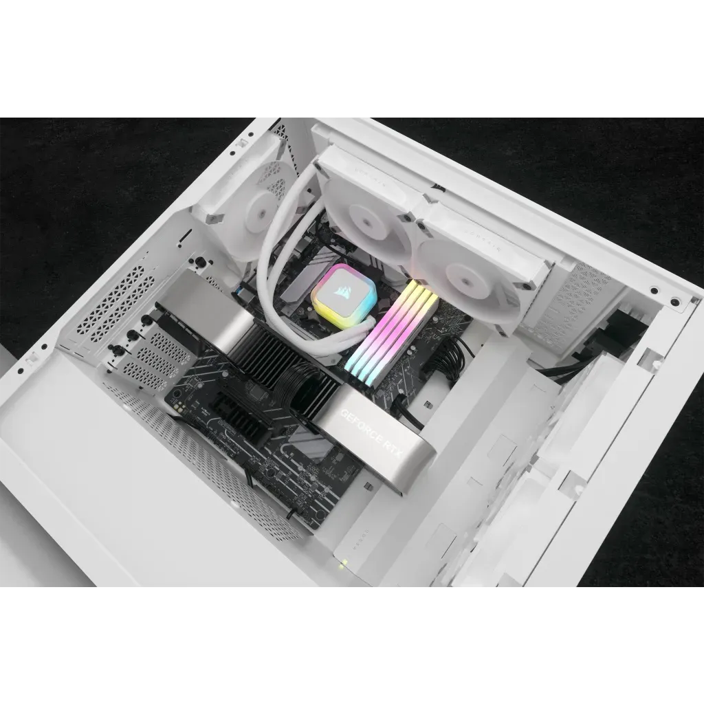 Corsair iCUE H100i ELITE RGB 240mm Liquid CPU Cooler - White AMD: AM5; AM4; sTRX4; sTR5 | Intel LGA: 1700/1851; 1200; 115X; 2066 - image 3