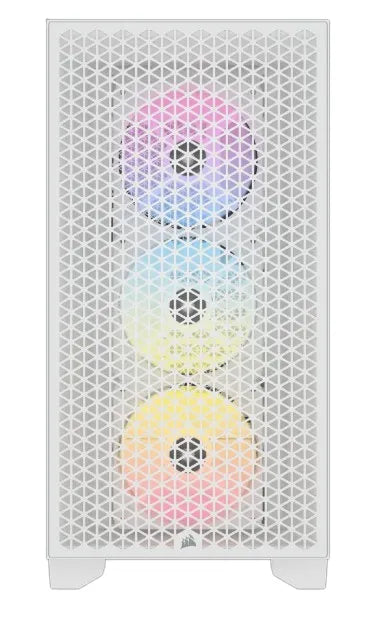 3000D RGB AIRFLOW White Mid-Tower PC Case; 2x 3.5'' |  2x 2.5'' Drive Bays; Up to 360mm Radiator compatible; 3x 120mm fan incl - image 5