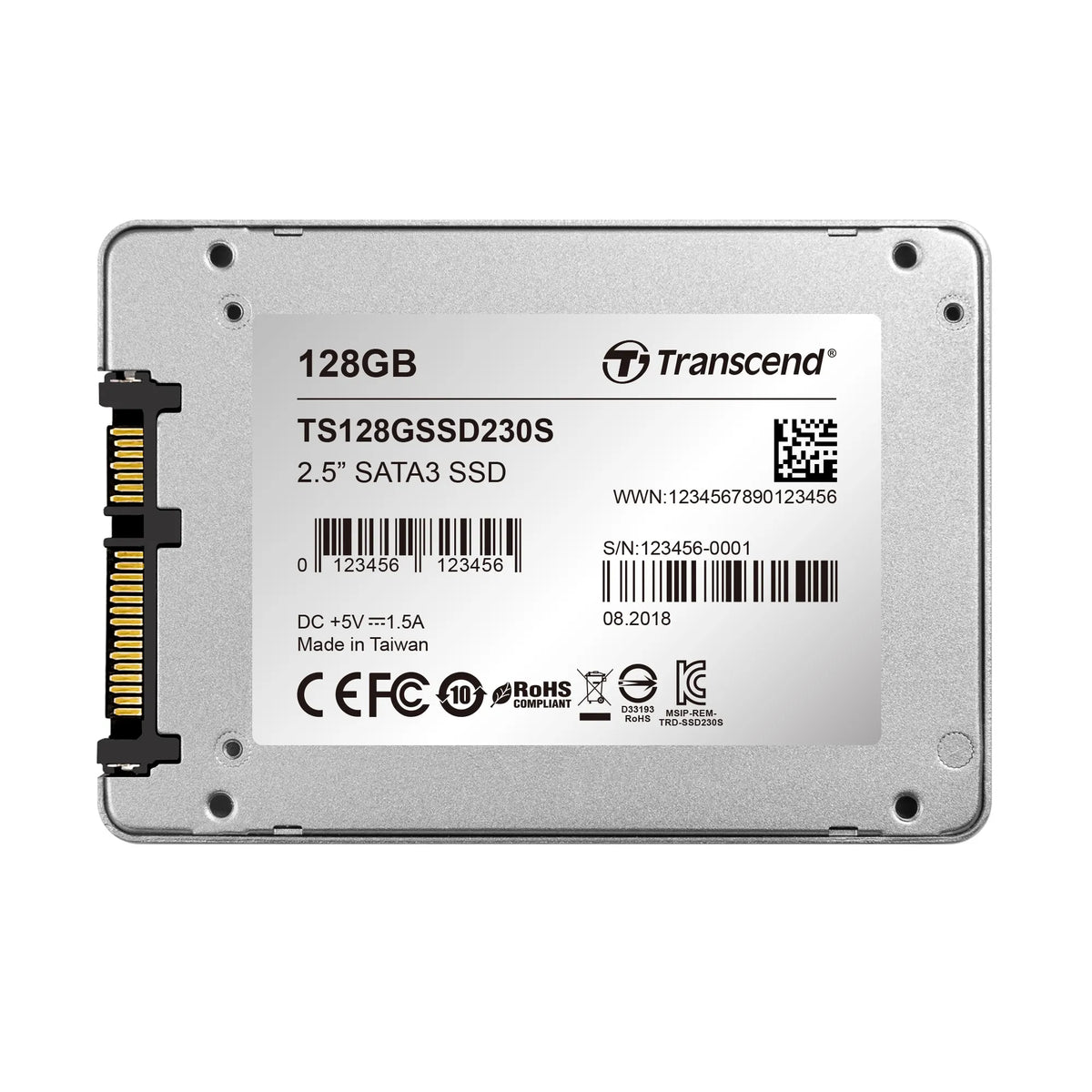 TRANSCEND 128GB SSD230 2.5' SSD DRIVE- SATA III 3D TLC with DRAM cache - 560MB/s Read 380MB/s Write - 70 TBW - image 3