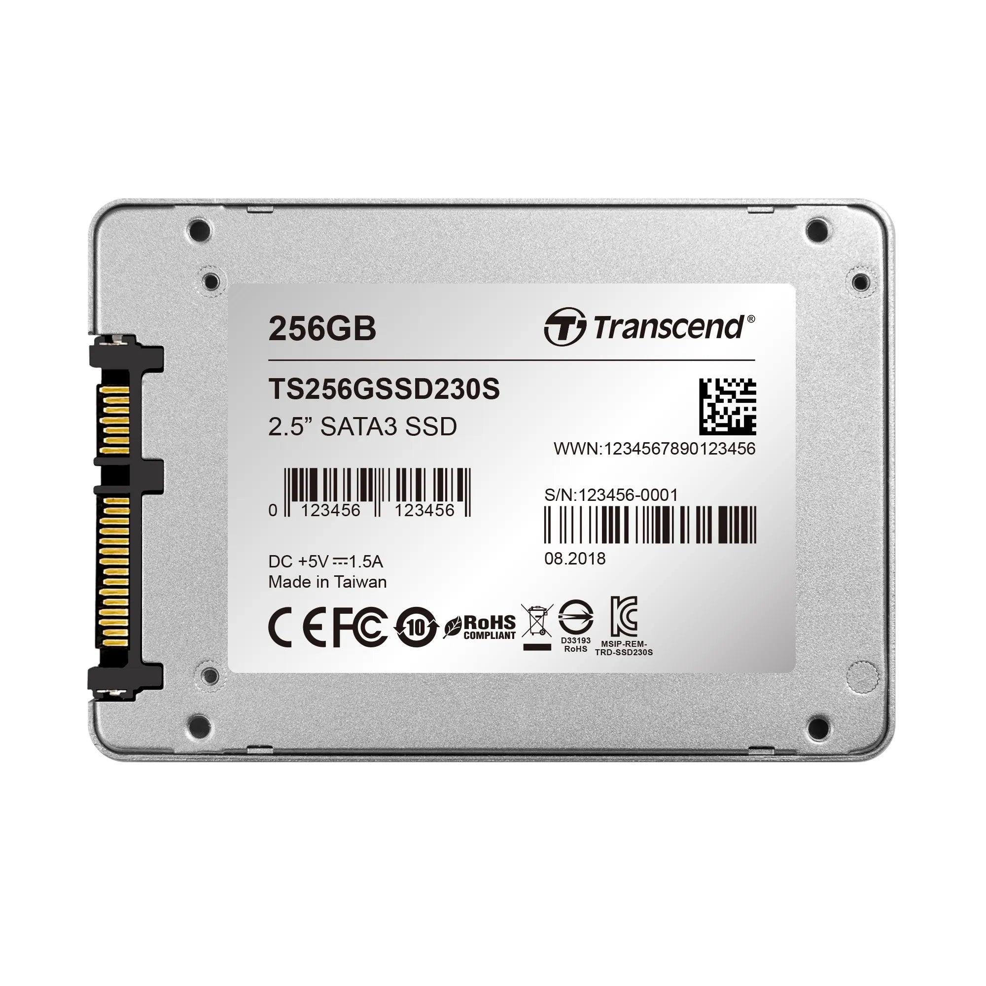 TRANSCEND 256GB SSD230 2.5' SSD DRIVE - SATA III 3D NAND with DRAM cache - 530MB/s Read 400MB/s Write - 140TBW - image 6