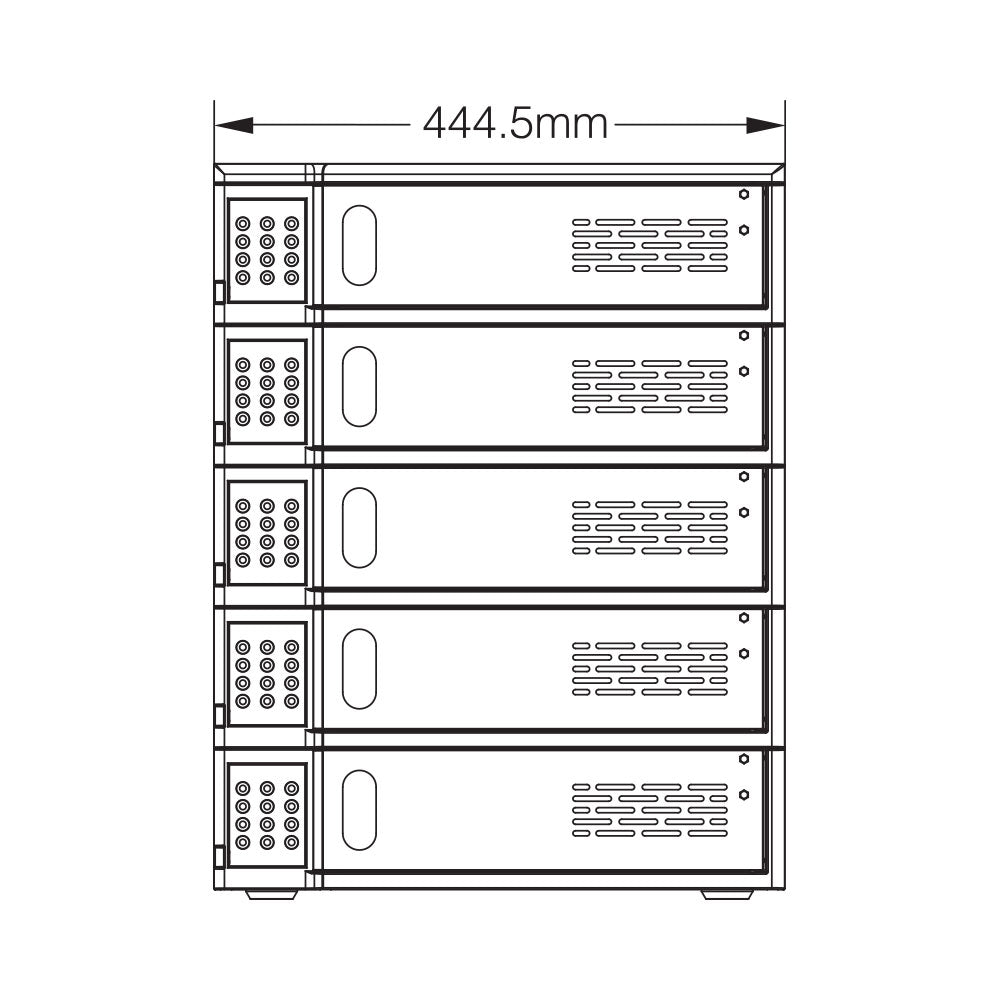 5-BAY PERSONALIZED CHARGE AND STORE CABINET (LN105HS)