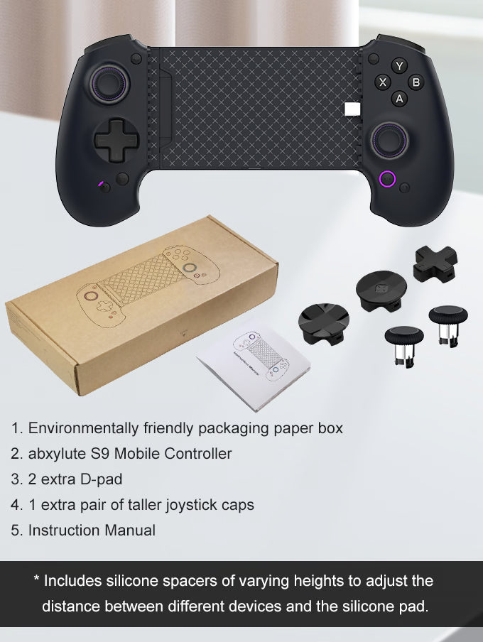 Abxylute S9 Mobile controller - USB-C + Bluetooth: Supports a wide range of phone/tablet devices compatibility; - image 5