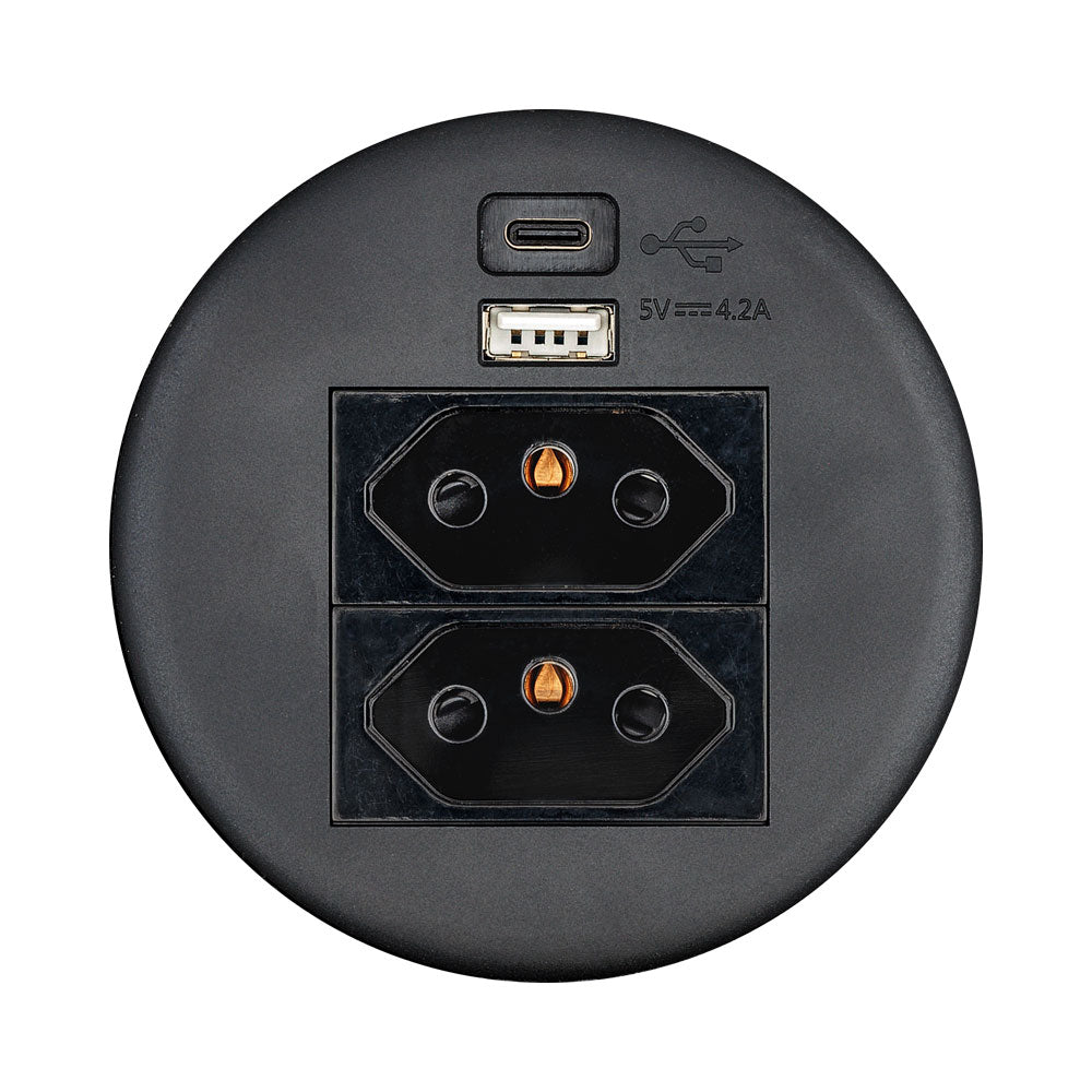 80MM CHARGING DESKTOP GROMMET WITH NEW SLIMLINE SA POWER