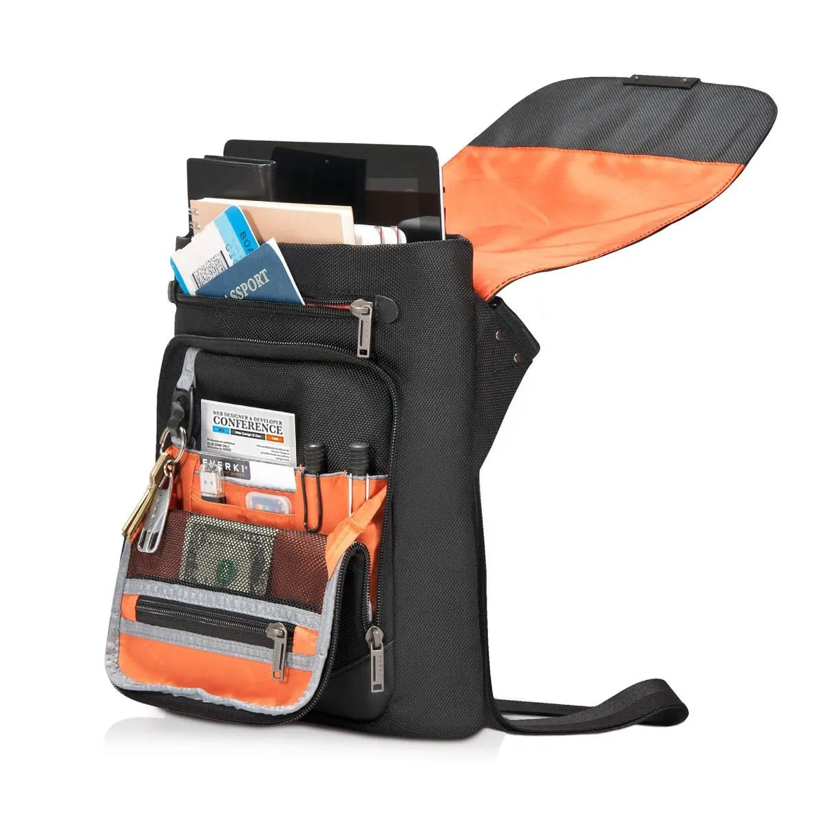 EVERKI VENUE XL MESSENGER | Fits up to 12 inch devices | RFID-safe pocket | Easy access phone pocket | Leather accents - image 5