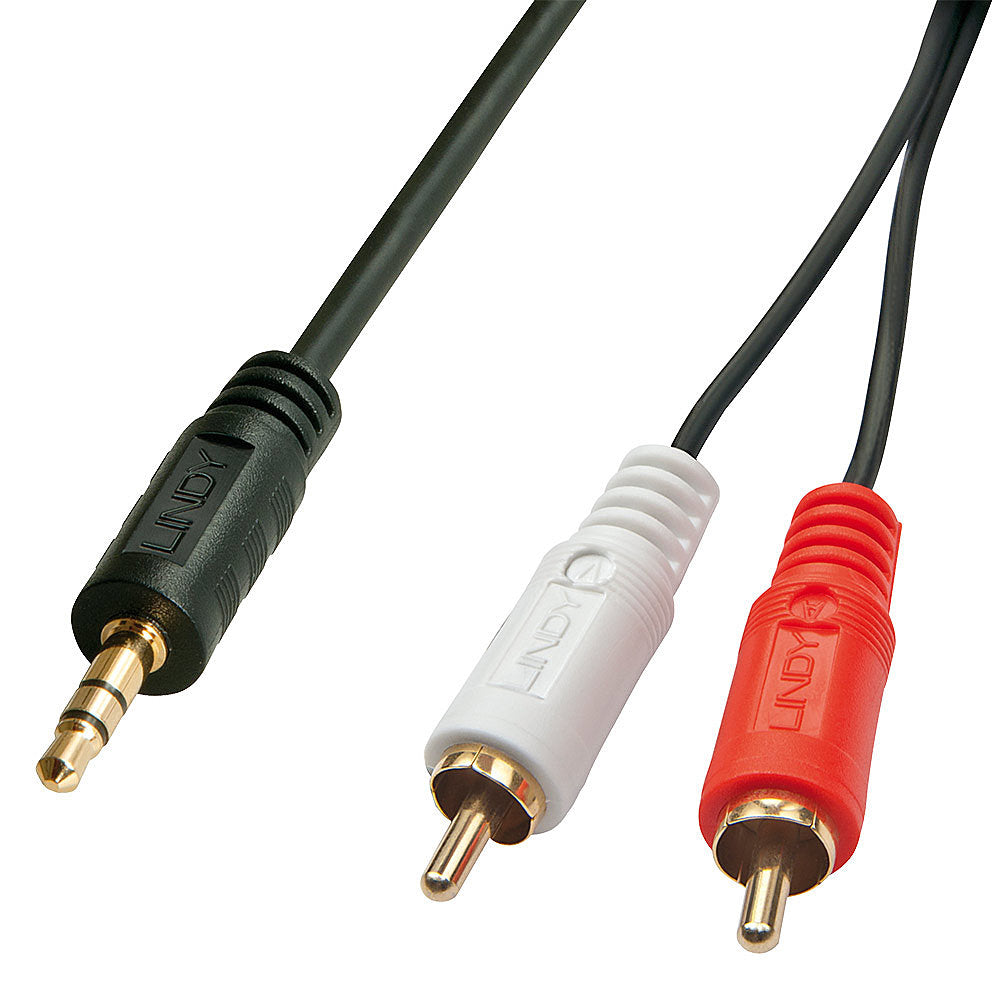 LINDY 2M 1 X 3.5MM STEREO M TO 2 X RCA M (35681)