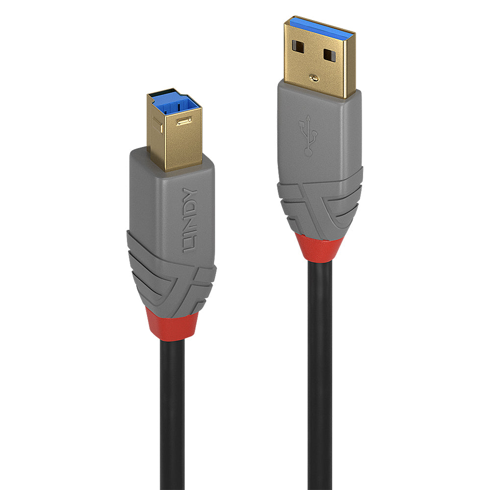 LINDY 5M USB3.0 AM-BM BLACK CABLE ANTHRA (36744)