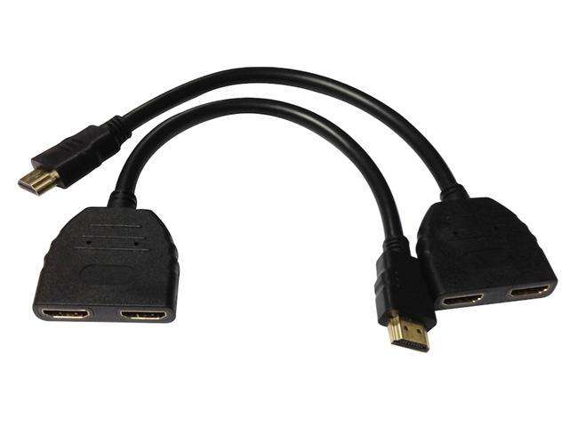 Male to Dual Female HDMI Splitter Lead