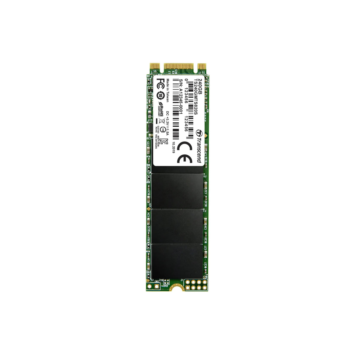 TRANSCEND 240GB MTS820 SATA3 M.2 2280 SSD - TLC - CACHELESS - image 3