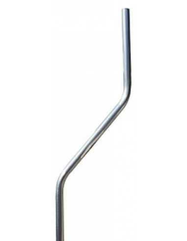38mm Aluminium Cranked Pole - 3m - 1.22mm Sidewall