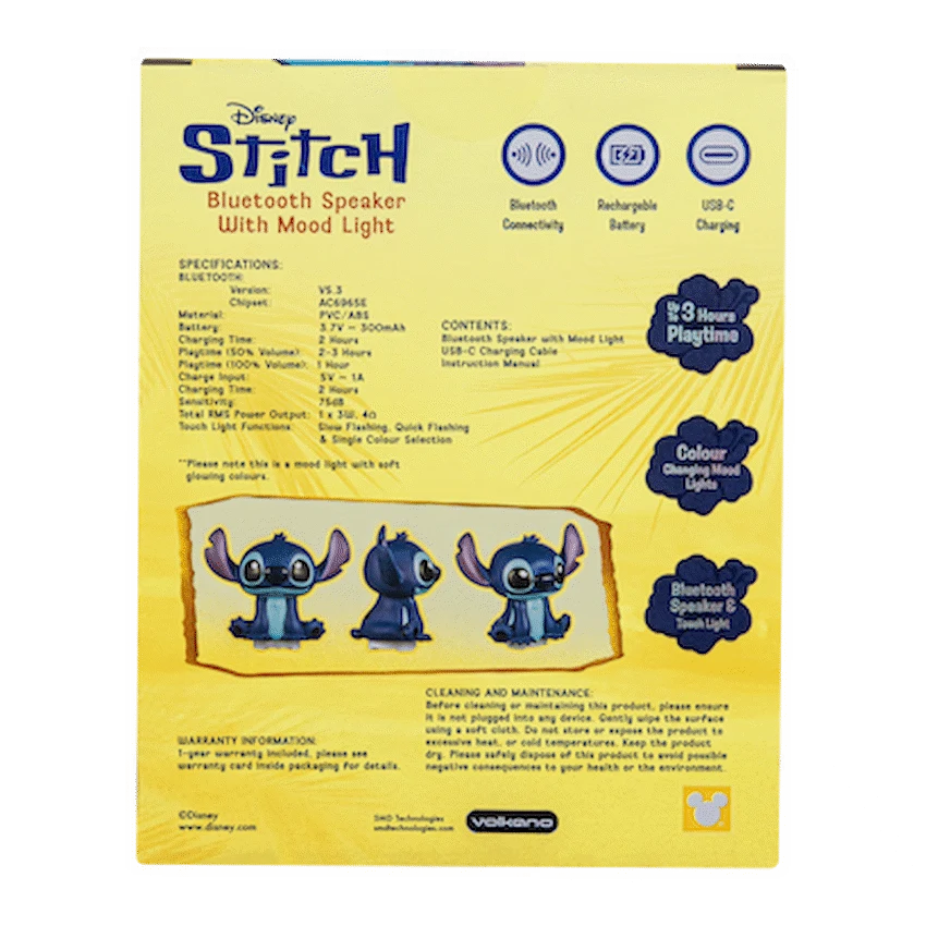Disney Stitch Bluetooth Speaker with Mood Light - image 3