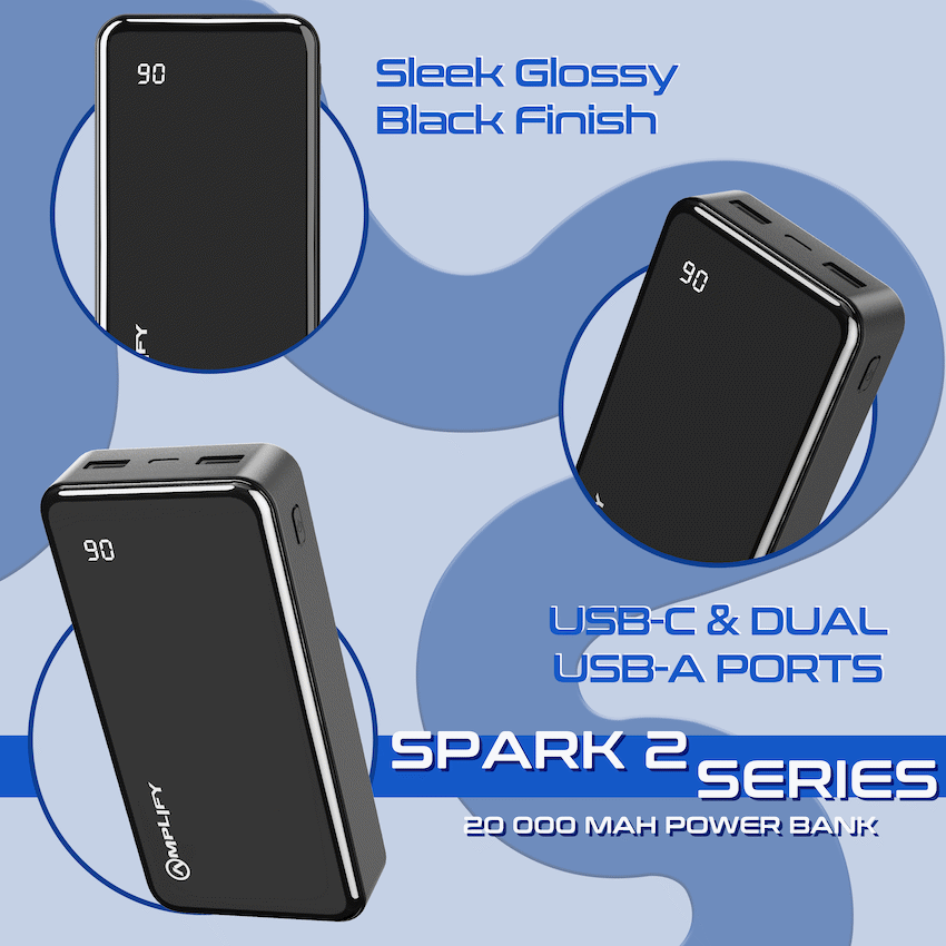 Amplify Spark 2 Series 20 000 mAh Power Bank - Black - image 3