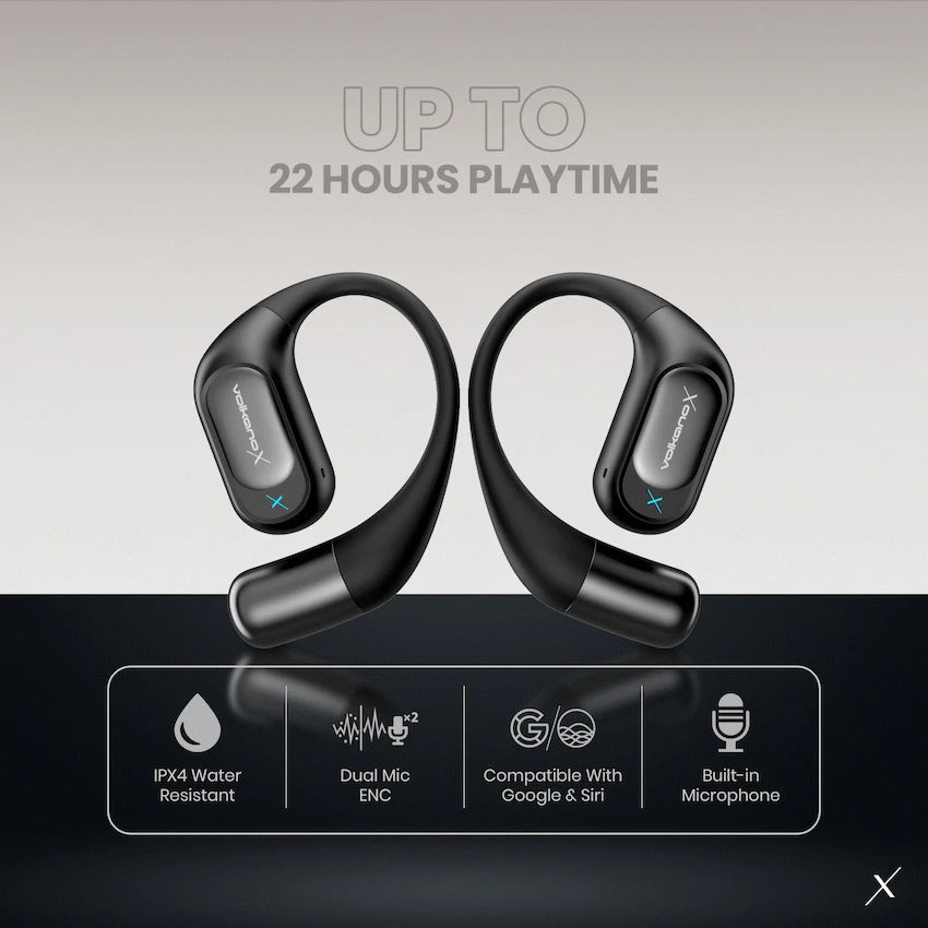 VolkanoX O300 Air Conduction OWS Earphones - Black - image 3