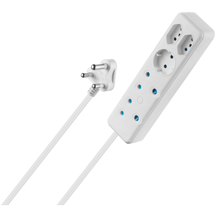 SWITCHED 5 Way Multiplug - White - image 3