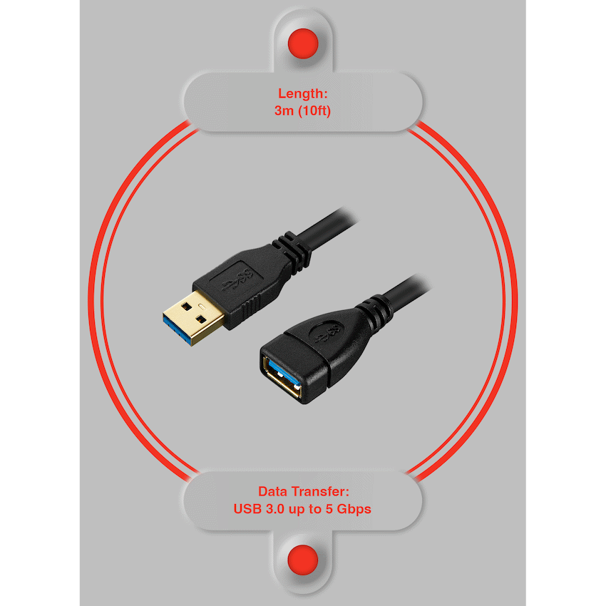 VolkanoX Data Series USB 3.0 Extension 3m - image 3
