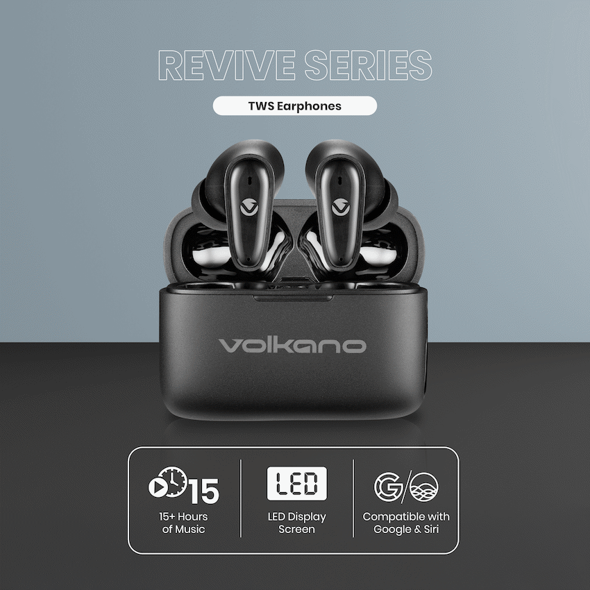 Volkano Revive Series TWS Earphones - Black - image 3