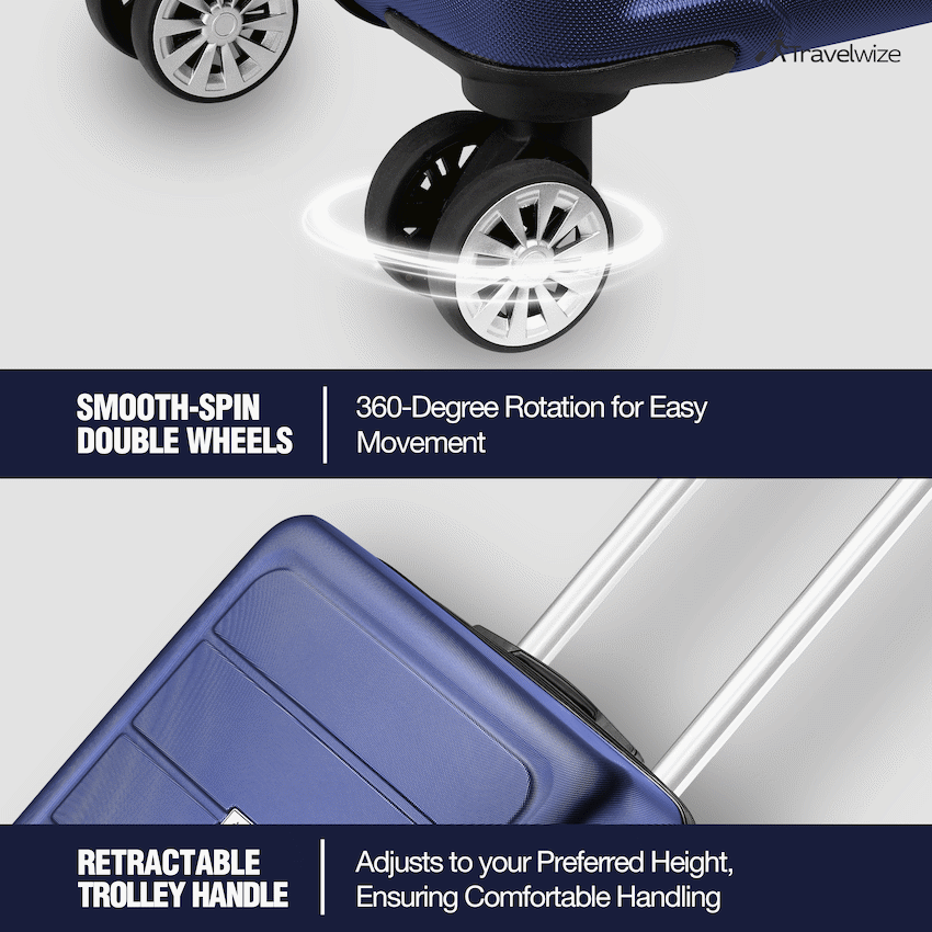 Travelwize Maple ABS 75cm 4-Wheel Spinner Luggage - Navy - image 3